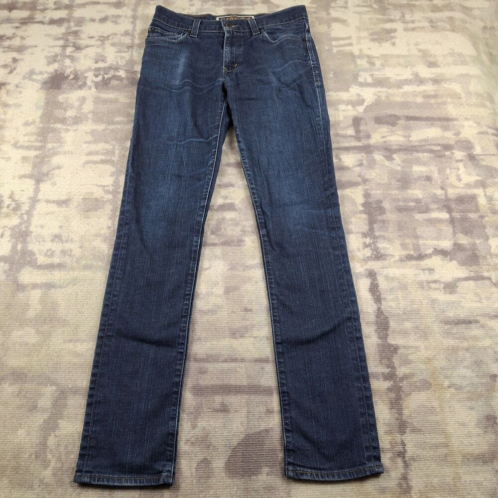 Levi's 510 Super Skinny Blue Jeans 32 x 34 Big Block Logo Patch Red Piping Y2K